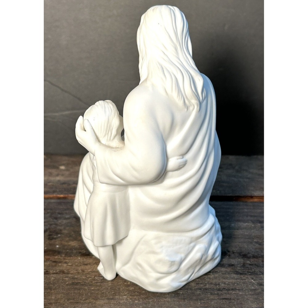 Lenox Childrens Blessing Jesus Figurine Fine Bone China 1989 Vintage White Cream - Picture 4 of 8